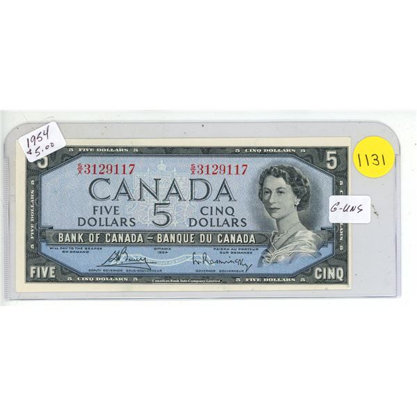 1954 Canada Five Dollar - Uncirculated.