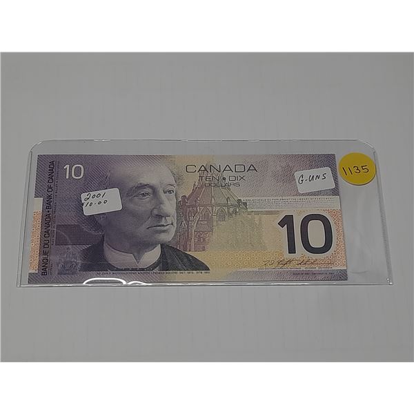 2001 Canada Ten Dollar - Uncirculated.