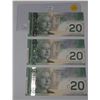 Image 2 : (5) 2004 Canada Twenty Dollar In Sequence - Uncirculated.