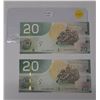 Image 5 : (5) 2004 Canada Twenty Dollar In Sequence - Uncirculated.