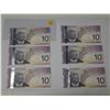 Image 2 : (9) 2005 Canada Ten Dollar In Sequence - Uncirculated.