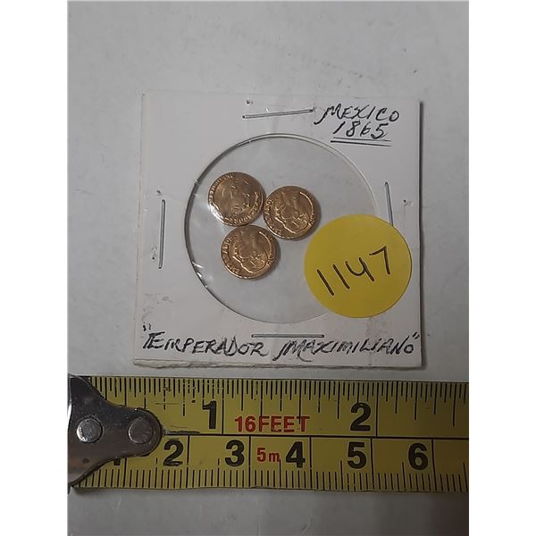 1865 Mexico Miniature Coins. (We Can't Prove Authenticity)