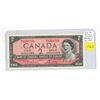 Image 1 : 1954 Modified Portrait $2. Lawson-Bouey signatures. R/B Prefix. BC-38d. AU50.