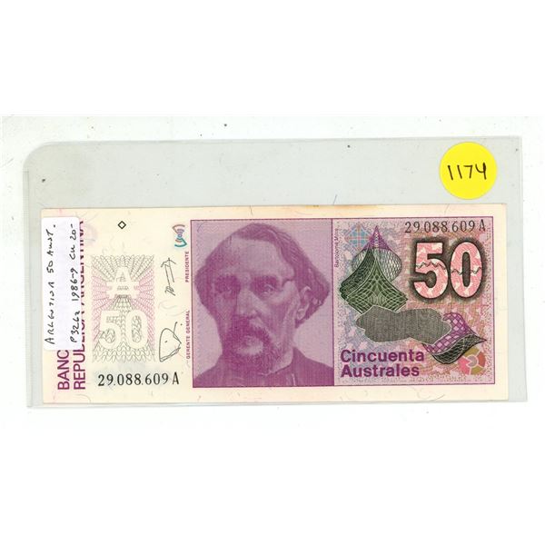 Argentina. 1986-1989 50 Australes. AU.
