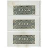 Image 2 : Set of 3 Counterfeit Confederate States of America notes All are dated 1861 with 3 different types o