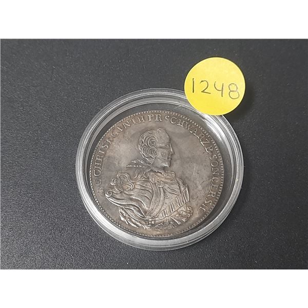 Copy of 1764 medal depicting Prince Christopher Gunther.