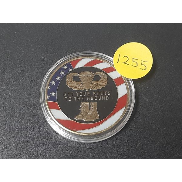 Copy of enameled U.S. Airborne medal. BU.