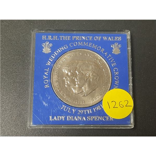 Great Britain 1981 Crown depicting the Royal Wedding of Prince Charles and Princess Diana.