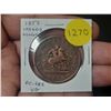 Image 1 : Province of Canada 1852 Bank of Upper Canada One Penny Token. PC-6B5. VG8.