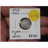 Image 1 : Newfoundland 1945c Silver 5 Cents. EF40.