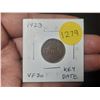 Image 1 : 1923 Canadian Small Cent. Key Date. VF20.