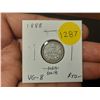 Image 1 : 1888 Canadian Victorian Silver 10 Cents. Key Date. VG8.