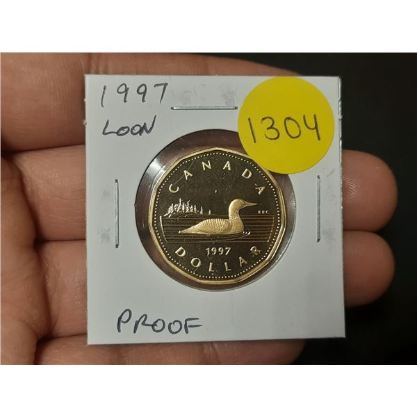 1997 Loonie. Proof with Ultra Heavy Cameo.