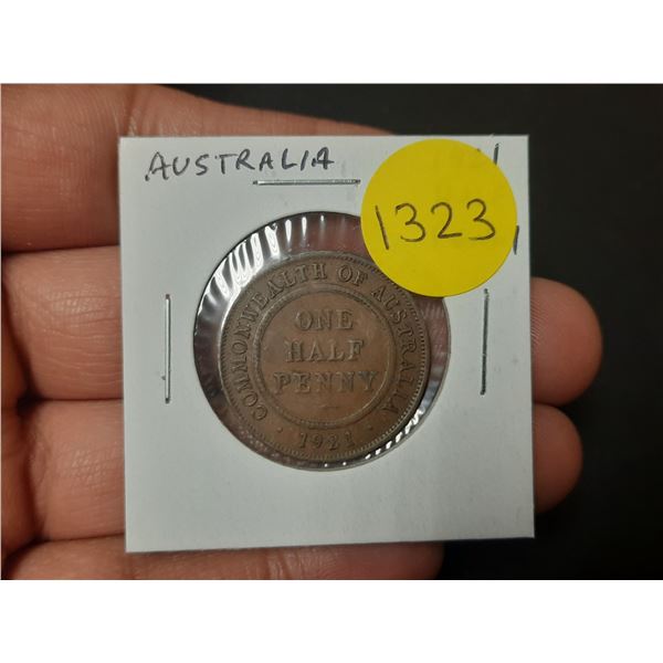Australia. 1921 Half Penny. VG.