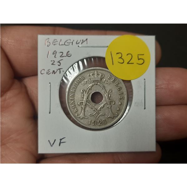 Belgium. 1926 25 Centimes. VF.