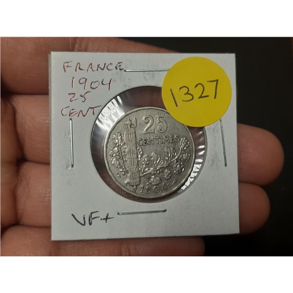 France. 1904 25 Centimes. VF+.
