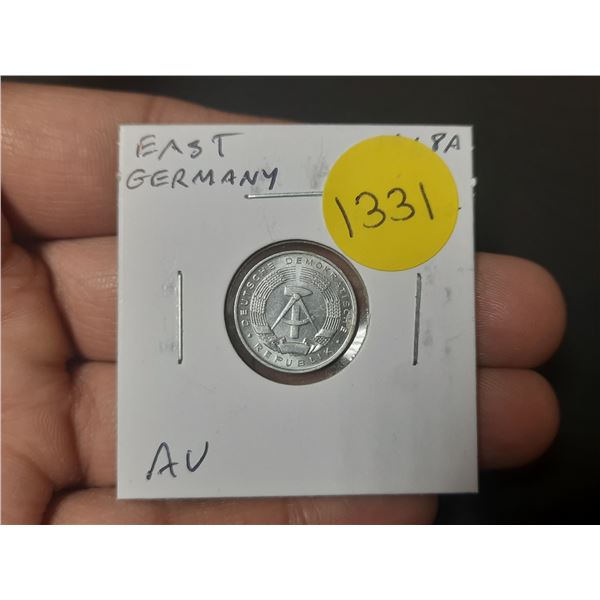 East Germany. 1968A 1 Pfennig. Berlin Mint. AU.