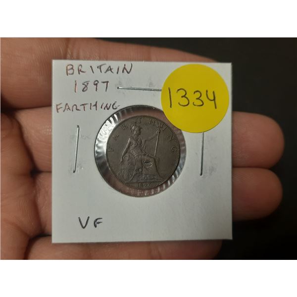 Great Britain. 1897 Farthing. Diamond Jubilee of Queen Victoria. VF.