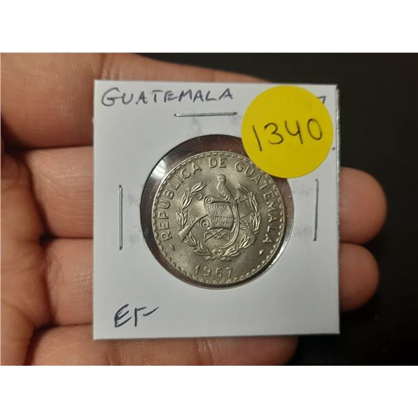 Guatemala. 1967 25 Centavos. EF.