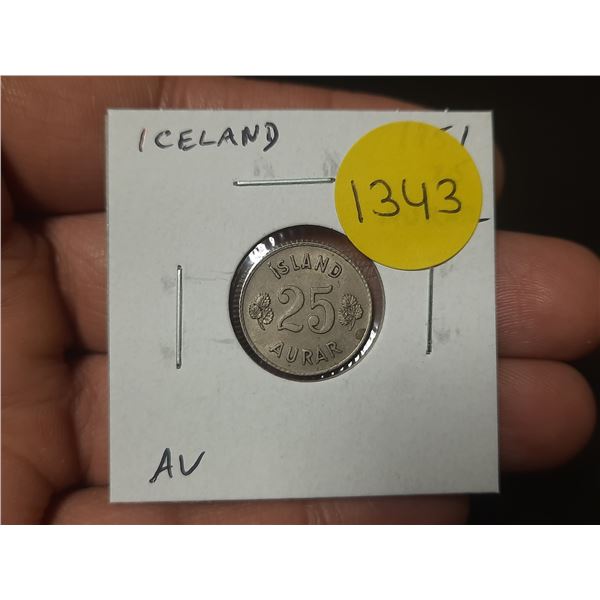 Iceland. 1951 25 Aurar. AU.