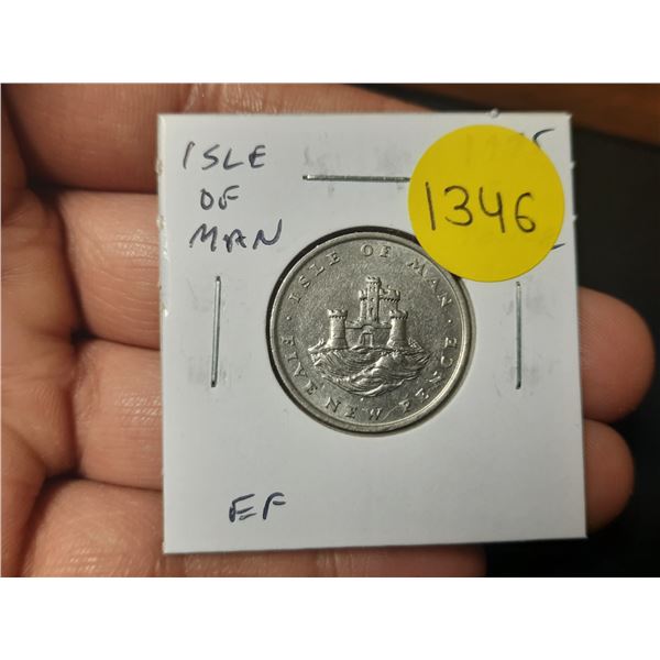 Isle of Man. 1975 5 Pence. EF.