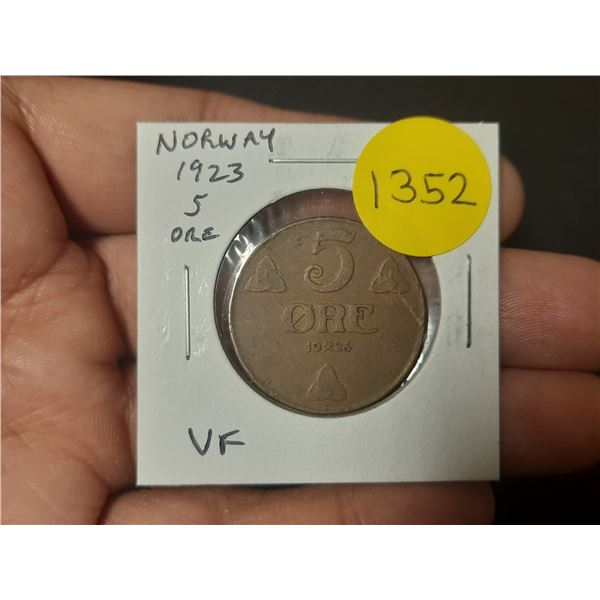 Norway. 1923 5 ore. VF.