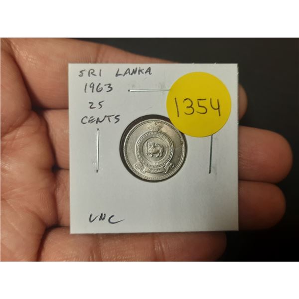 Sri Lanka. 1963 25 Cents. Unc.