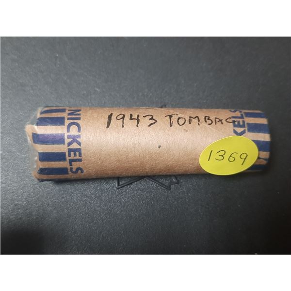 Roll of 40 1943 Tombac 5 Cents.