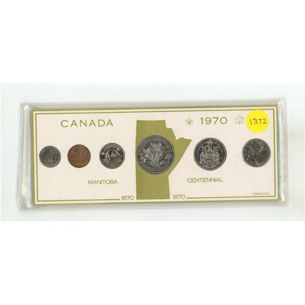 1870 - 1970 Manitoba Centennial Year Set.