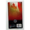 Image 2 : 2001 Colourized Canada Day 25 Cents with Red Maple Leaf. Housed in its original and unopened Royal C
