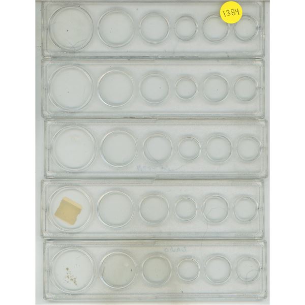 Lot of 10 Whitman hard plastic holders for Canadian sets 1935 – 1967. Used.