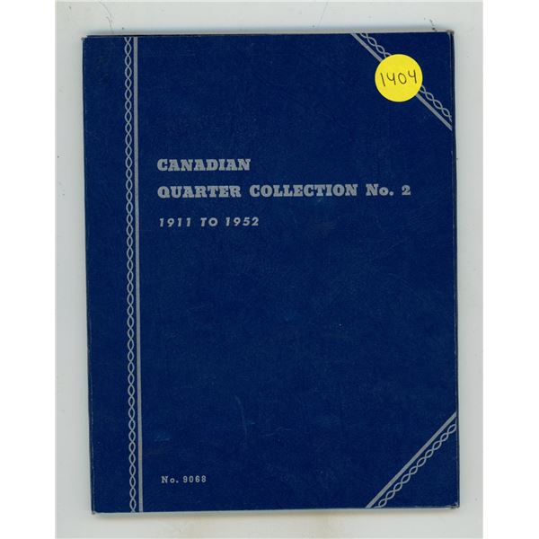 Empty Canadian Silver 25 Cents Whitman folder. Houses Canadian Silver 25 Cents from 1911 – 