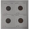 Image 1 : Set of 4 Newfoundland Small Cents 1940 – 1943c. Coins grade VF30.