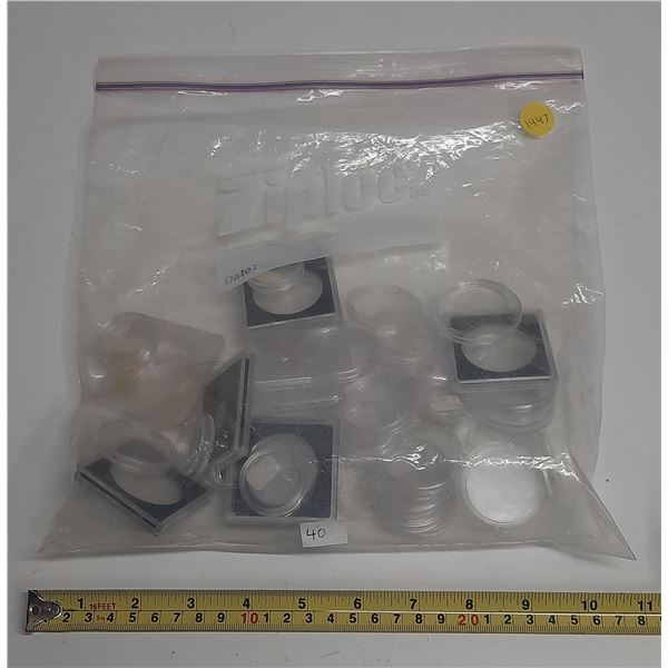 40 Hard Plastic Holders for Canadian coins.