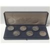 Image 1 : Set of 6 Russian 1980 Moscow Olympic Games 1 Ruble coins. Housed in its original case.