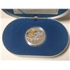 Image 2 : 1990 Twenty dollar Lancaster- One oz. 92.5 silver coin. 24KT gold covered oval cameo