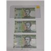 Image 1 : Three 2009-21 Banco Central De Chile 1000 Pesos bank notes