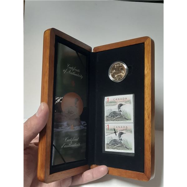 2004 The Elusive Loon dollar - Stamp and Coin set