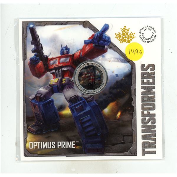 2019 Canada 25cent Transforming OptimusPrime