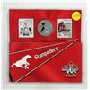 Image 1 : 2012 Canada 25 Cent Calgary Stampeders coin and stamp set