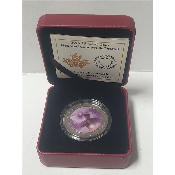 2016 25-cents coloured coin - Haunted Canada - Bell Island