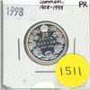 Image 1 : 1998 (1908-1998) Commemorative Canada 25 cents - Proof-like