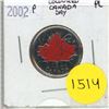 Image 1 : 2002P Coloured Canada Day 25-cents - Proof Like