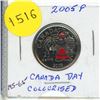 Image 1 : 2005P Coloured Canada Day 25-cents - Proof-like