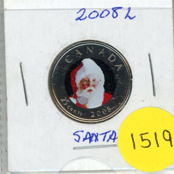 2008 Coloured Santa 25-cents - Proof Like