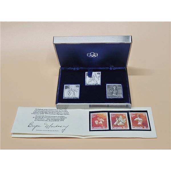 1976 Canada Post Stamp & Silver Set. 46.65g Fine Silver