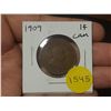 Image 1 : 1908 Canadian Large Cents