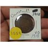 Image 1 : 1918 VG Canadian Large Cents