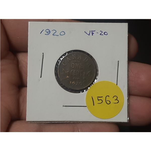 1920 VF-20 Canadian Small Cents