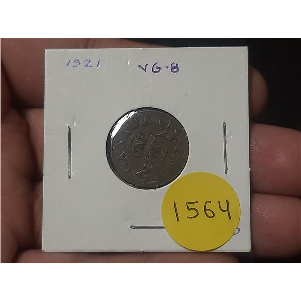1921 VG-8 Canadian Small Cents